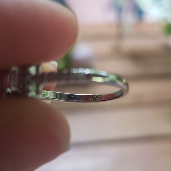 FAIRY TALE 925 BRILLIANT EMERALD-CUT 1.83CT PINK & WHITE TOPAZ QUARTZ RING - Picture 5 of 11